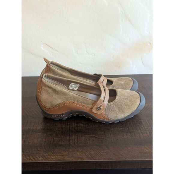 Merrell Plaza Bandeau Mary Jane Leather Slip-on Shoes - Size 10.5 - Picture 1 of 10